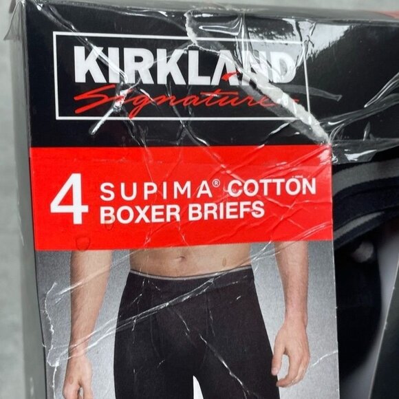 Kirkland Signature 4-Pack Supima Cotton Boxer Briefs Comfort Stretch Fit M a0389 - Picture 2 of 6